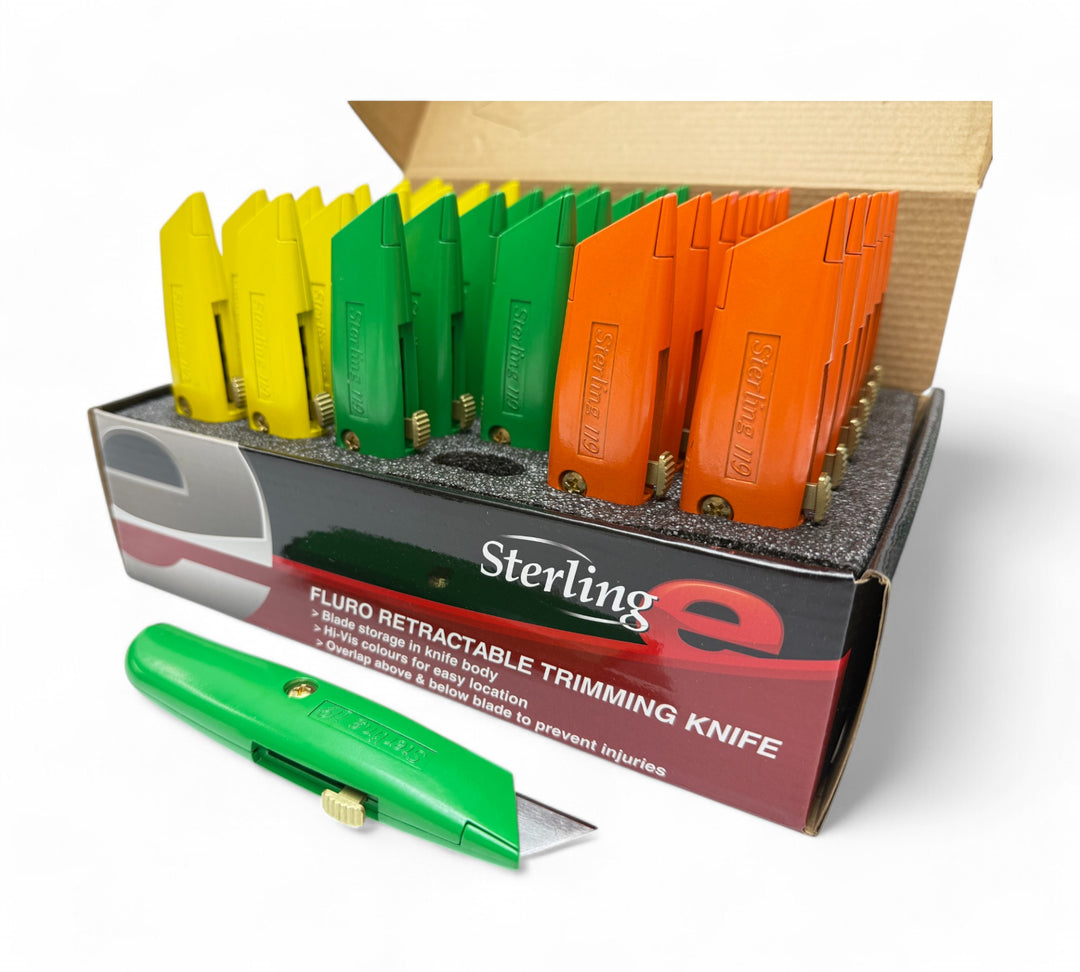 119-2D Fluro Retractable Trimming Knife (Display Box 36)