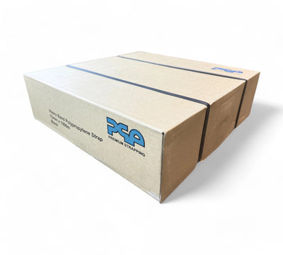 15mm x 1000m black heavy band poly strapping shown in strong coils for industrial packaging needs