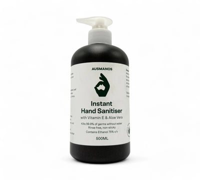 Hand sanitiser gel 75 percent alcohol 500ml pump displayed for personal hygiene in offices and industrial areas