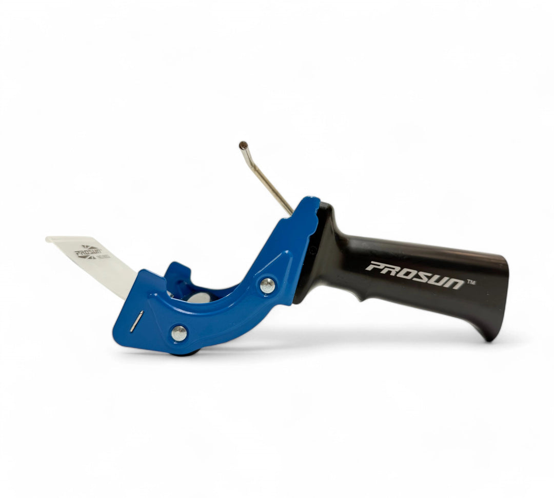 48mm Rat Trap pistol grip dispenser shown with pressure-release mechanism for high-volume carton sealing