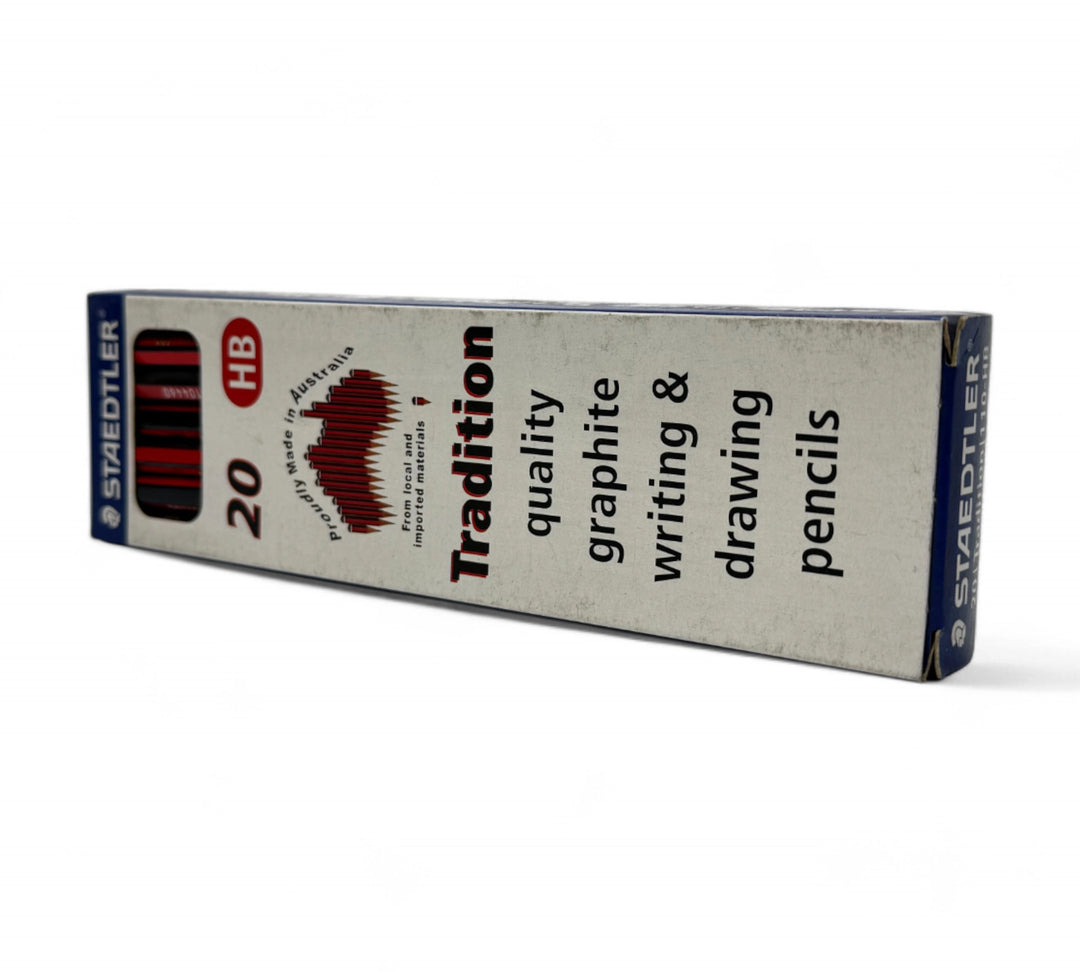 Staedtler pencil HB lead shown sharpened for school or office use with durable graphite core