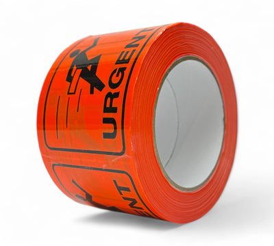'URGENT' Ripper-Sticker 72mm x 50m 1 Colour Black on Fluro Orange (24/ctn)