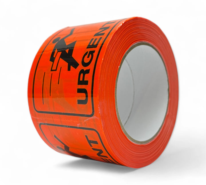 'URGENT' Ripper-Sticker 72mm x 50m 1 Colour Black on Fluro Orange (24/ctn)